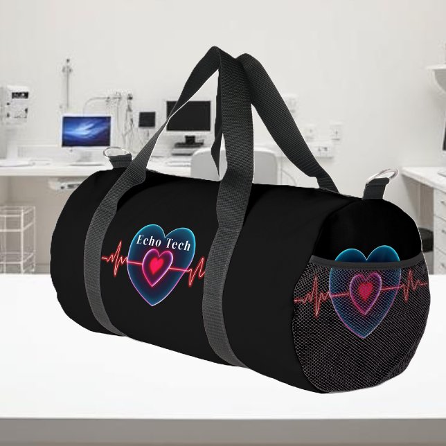 Sac De Sport Technologie Echo | Bouton | EKG (Echo tech _ Heartbeat _ EKG Duffle Bag )
