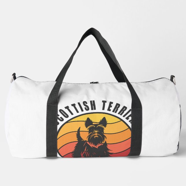 Sac De Sport Teckel Écossais Vintage Soleil (Recto)