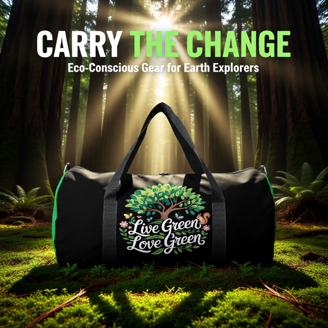 Sac De Sport Tee Live Green Love Green (Créateur téléchargé)