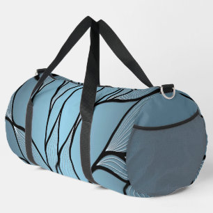 Sac De Sport Teintes créatives de bleu ciel motif de feuilles