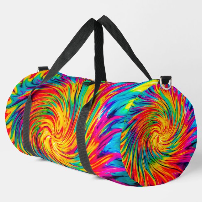 SAC DE SPORT TEINTURE LIE VENT ABSTRAIT (Coin gauche)