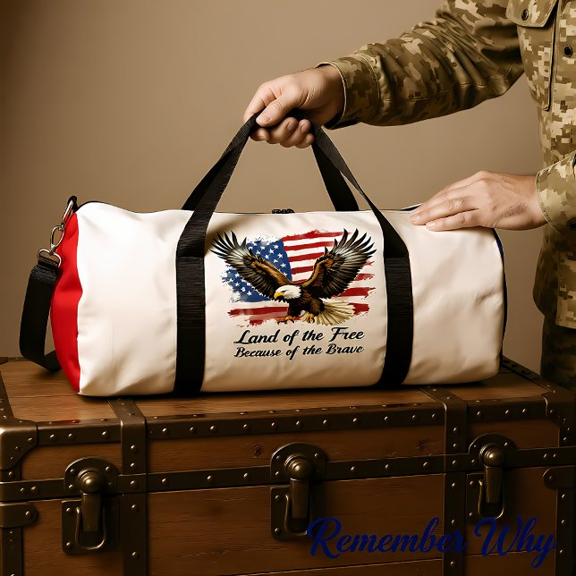 Sac De Sport Terre libre grâce à l'aigle courageux (Créateur téléchargé)