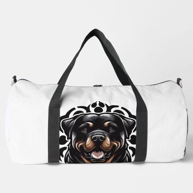 Sac De Sport Tête de chien Rottweiler (Recto)