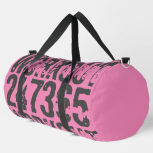 Sac De Sport Texte usé et rayé Workout 247365 rose
