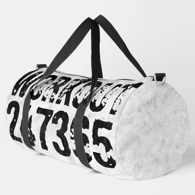 Sac De Sport Texte usé et rayé Workout 247365 rustique (Coin gauche)