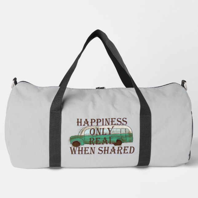 Sac De Sport The Magic Bus: Happiness Only Real When Shared -  (Recto)