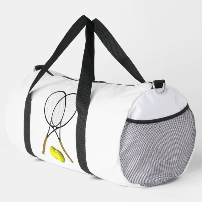 Sac De Sport Thème De Tennis Blanc (Coin droit)