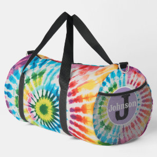 Sac De Sport Tie Dye monogram personnalisé arc-en-ciel circulai