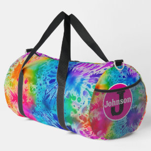 Sac De Sport Tiedye arc-en-ciel éclaboussé monogramme personnal