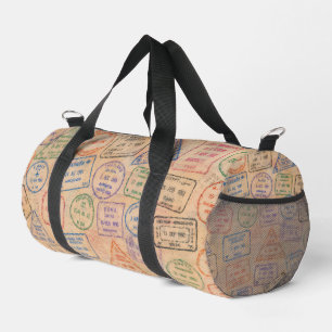 Sac De Sport Timbres de passeport vintage Éphemère de voyage co
