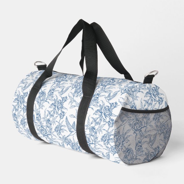 Sac De Sport Toile française bleue (Coin droit)