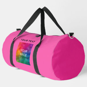 Sac De Sport Tons roses personnalisés Texte photo Modèle modern