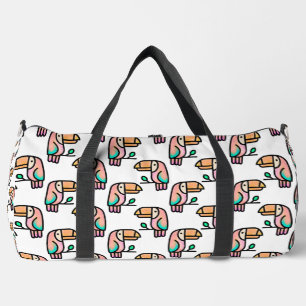 Sac De Sport toucan oiseau de la jungle pastel arc-en-ciel moti