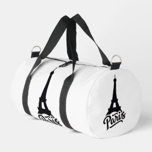 Sac De Sport Tour Eiffel de Paris (France) en noir