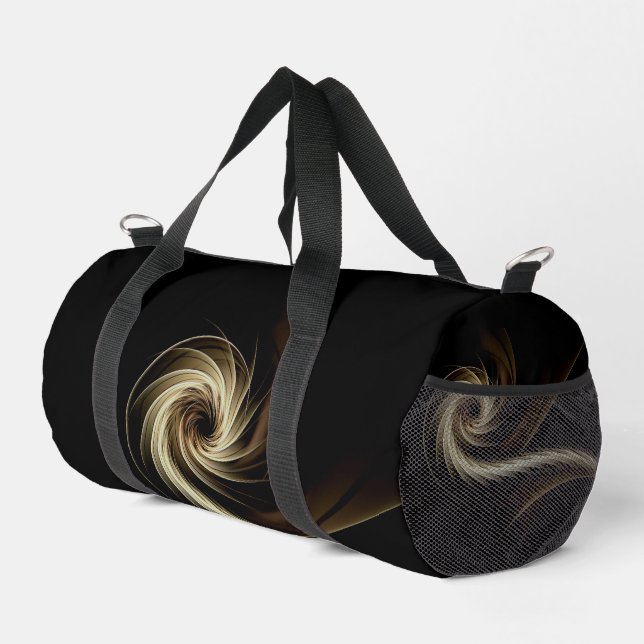Sac De Sport Tourbillon doré sur fond noir  (Coin droit)