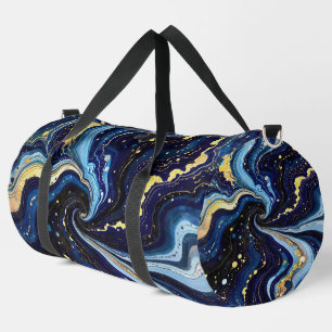 Sac De Sport Tourbillons vibrants de bleu et d'or 3