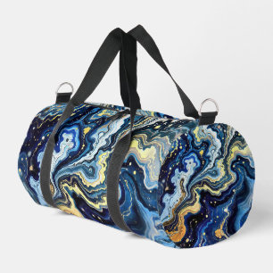 Sac De Sport Tourbillons Vibrants de Bleu et d'Or 5