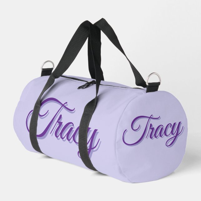Sac De Sport Tracy Nom De Fille En Violet, (Coin gauche)