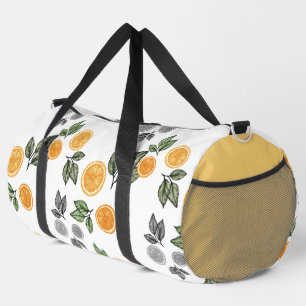 Sac De Sport Tranches de fruits botaniques oranges