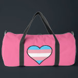 Sac De Sport Transgender pride hearts<br><div class="desc">Design with hearts design in colors of transgender flag, rainbow stripes trans pride flag, rainbow love trans pride design on pink design</div>