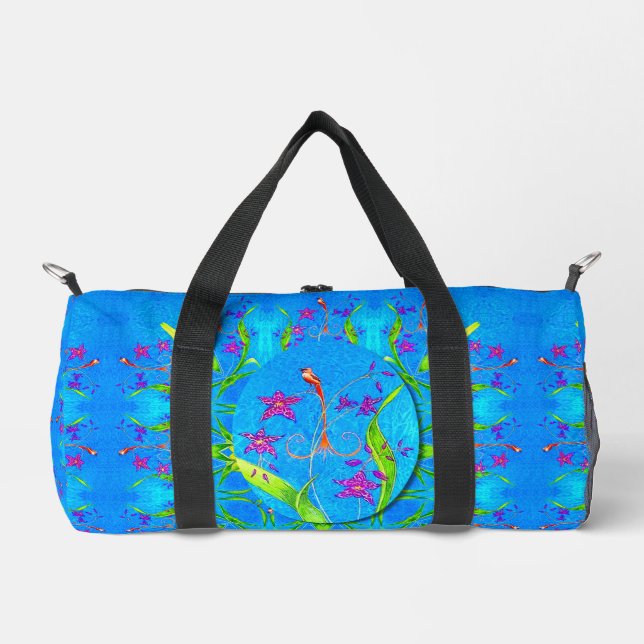 Sac De Sport Très joli oiseau orchidée  (Recto)