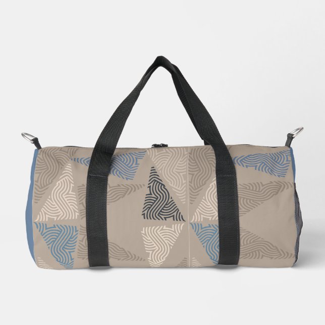 Sac De Sport Triangle beige et bleu (Recto)
