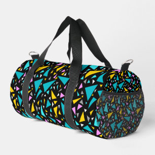 Sac De Sport Triangles bleu jaune couleurs sur arrière - plan n