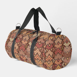 Sac De Sport Tribal Batik Imprimer, Brown, rouille et tons de l
