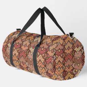 Sac De Sport Tribal Batik Imprimer, Brown, rouille et tons de l