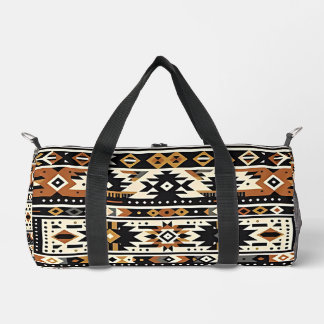 Sac De Sport Tribal géométrique ton terrestre