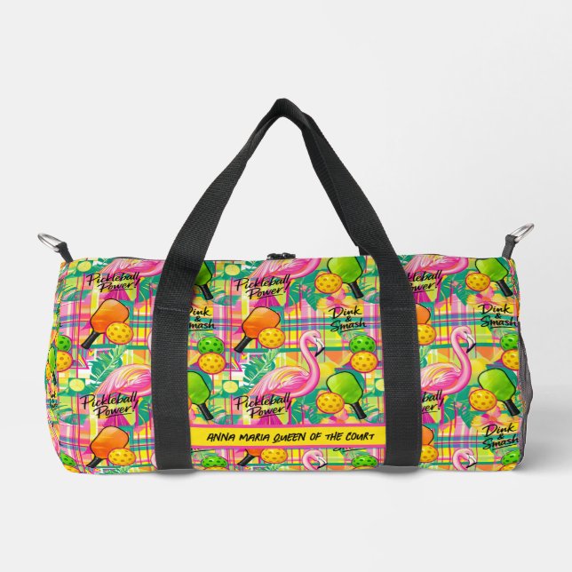 Sac De Sport Tropical Flamingo Pickleball Power  (Recto)
