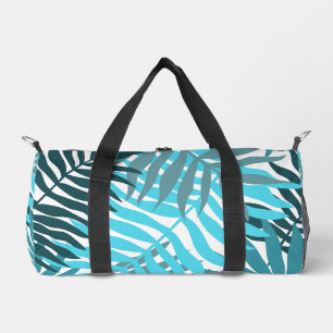 Sac De Sport Tropical Print Blue Feuilles Bold