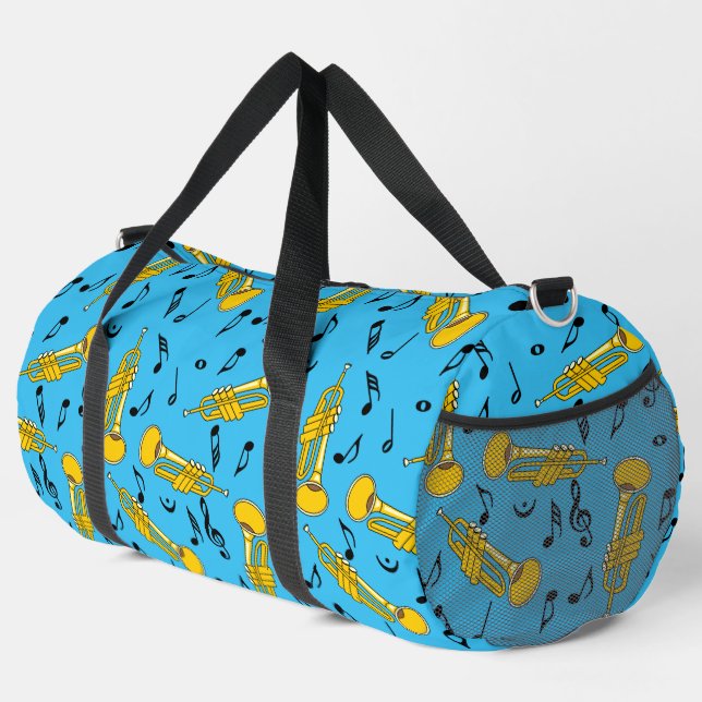 Sac De Sport Trumpet Music Notes Motif (Coin droit)