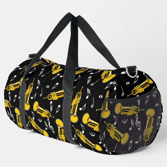 Sac De Sport Trumpet Music Notes Motif (Coin droit)