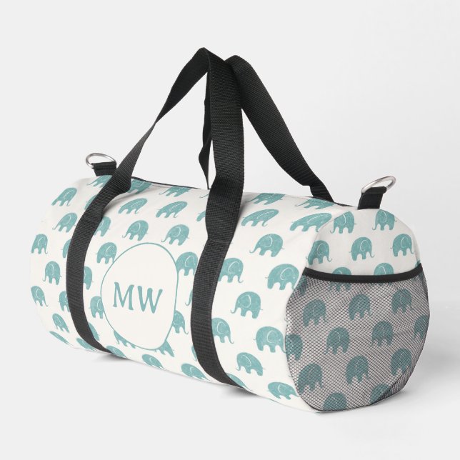 Sac De Sport Turquoise Cute Elephant Motif (Coin droit)