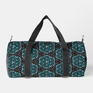 Sac De Sport Turquoise élégant sur Black Modern Popular Dot Art