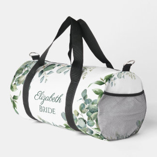 Sac De Sport Turquoise vert et blanc eucalyptus marié petit