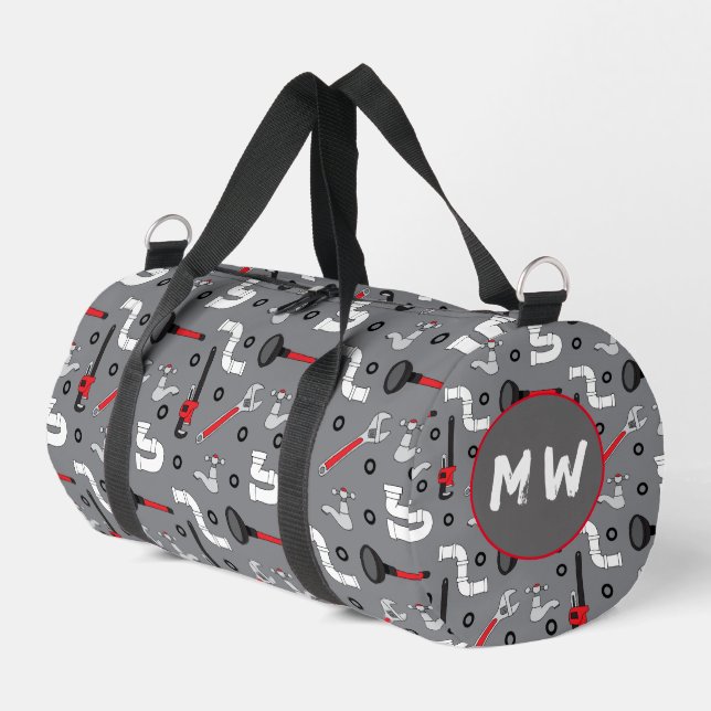 Sac De Sport Tuyaux de plomberie Outils Monogramme à motifs (Coin gauche)