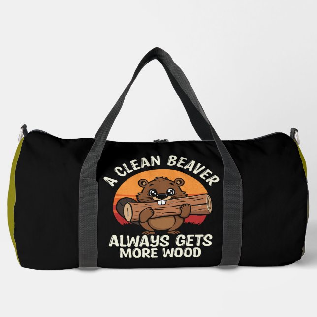 Sac De Sport Un castor propre obtient plus de bois (Recto)