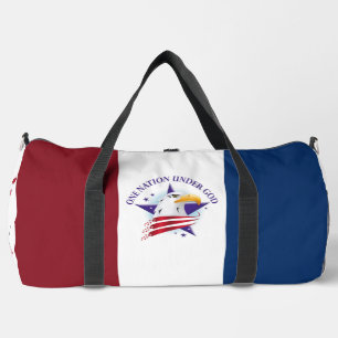 Sac De Sport Une nation sous Dieu Aigle Rouge Blanc Bleu Bleu U