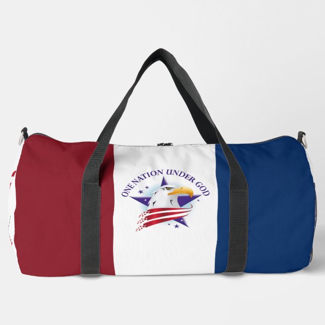 Sac De Sport Une nation sous Dieu Aigle Rouge Blanc Bleu Bleu U (Recto)