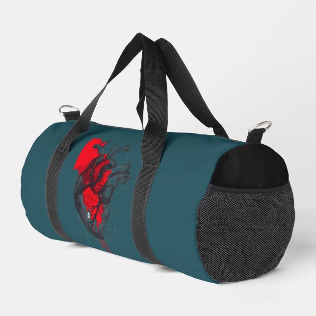 Sac De Sport Unique Red Blood Splatter Human Heart Duffel Bag (Coin droit)