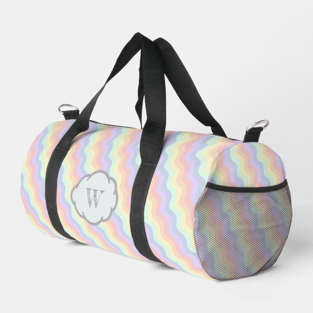 Sac De Sport Vagues arc-en-ciel pastel (Coin droit)