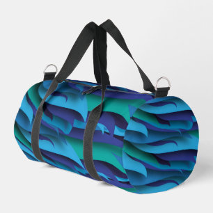 Sac De Sport Vagues de différentes couleurs du bleu au vert