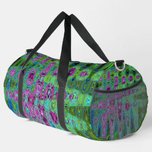 Sac De Sport Vagues rétro Super roses et bleues chaudes