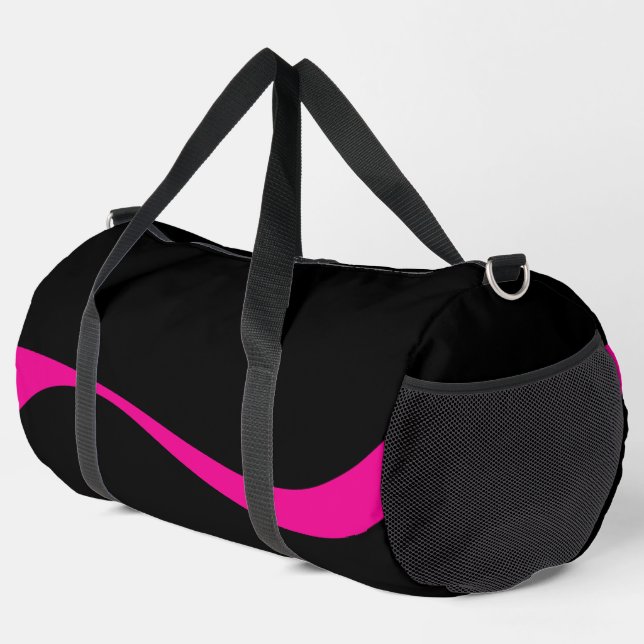 Sac De Sport Vagues simples 2 en Magenta et noir (Coin droit)