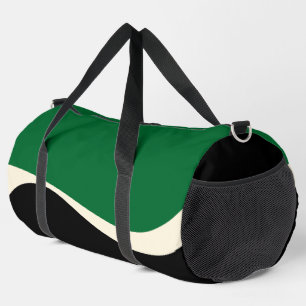 Sac De Sport Vagues simples 2 en vert, crème et noir