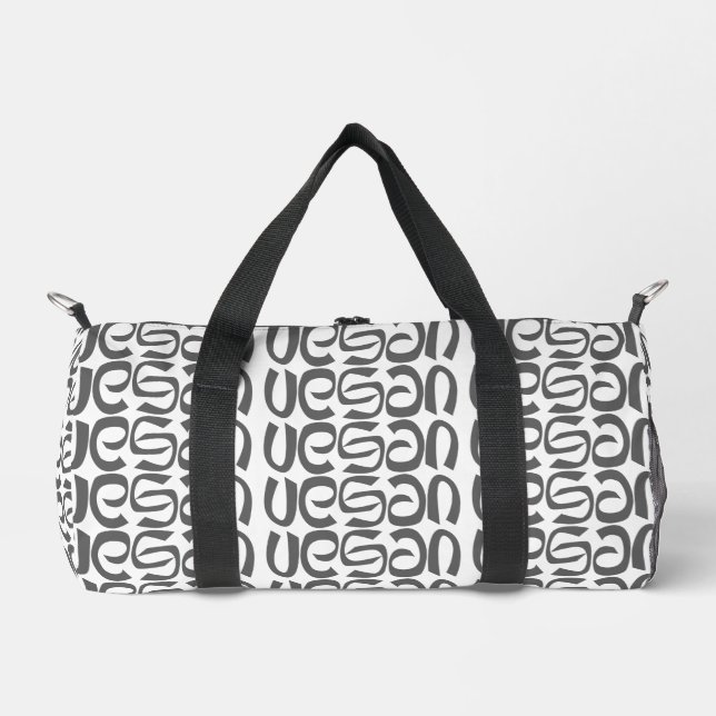 Sac De Sport Végétal noir et blanc (Recto)