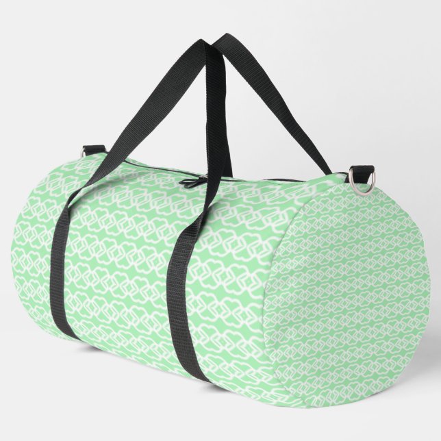 Sac De Sport Vert pastel avec motif de clôture blanc sur (Coin gauche)