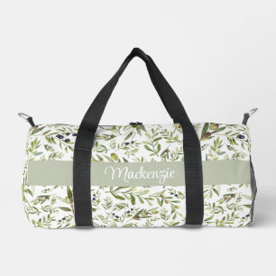 Sac De Sport Vert sage français chic campagne olivier nom monog